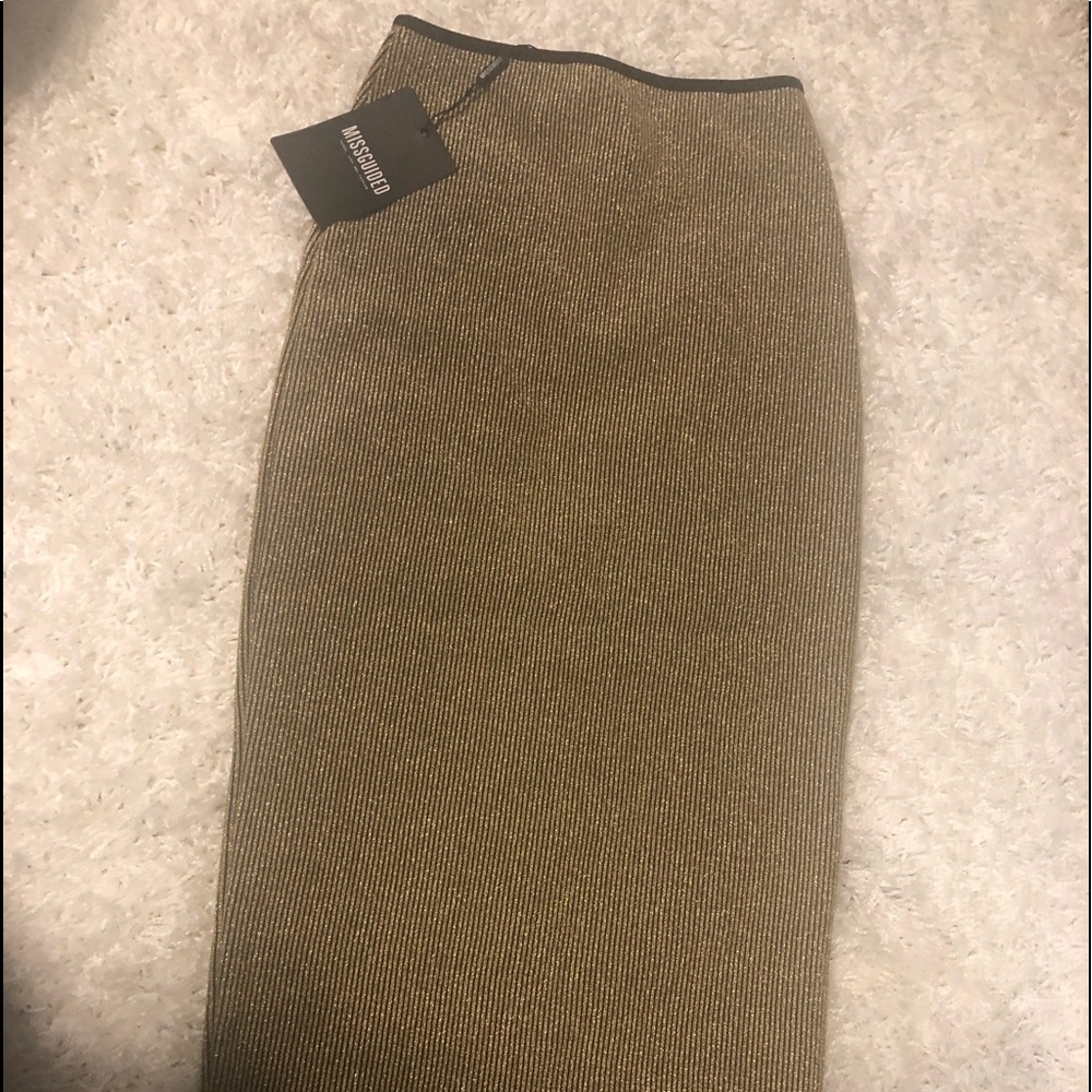 Glitter midi skirt